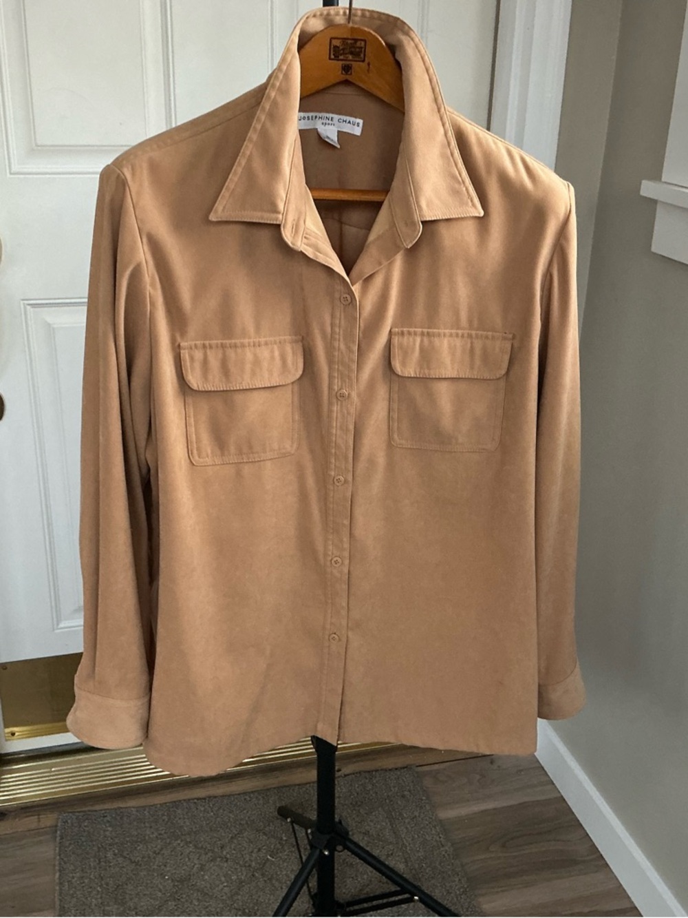 Josephine Chaus Micro Suede Shirt NWOT